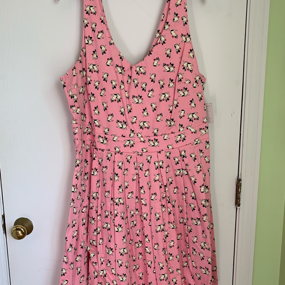 NWT ModCloth Dress Pink with Dogs